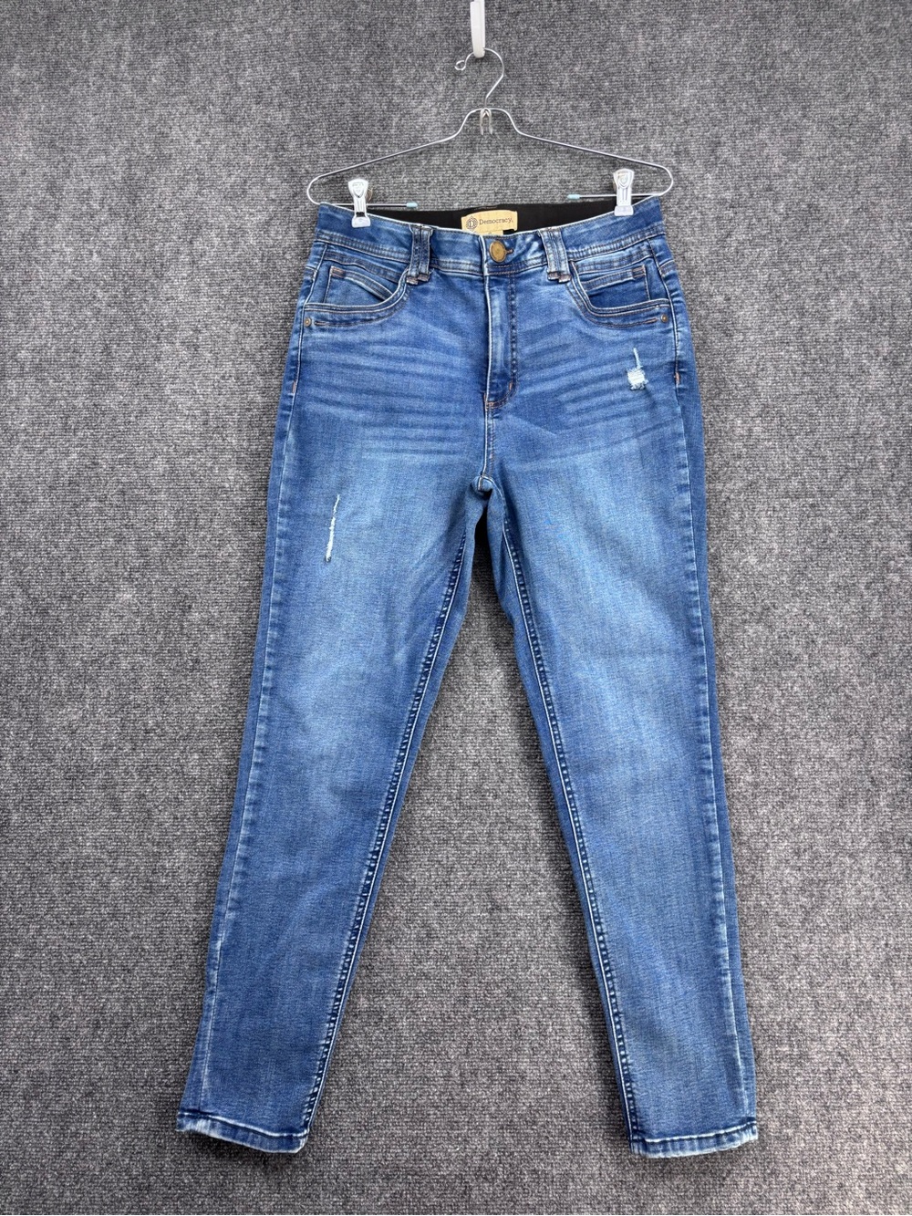 Democracy Ab Technology High Rise Skinny Fit Distressed Stretch Jeans Women’s 8